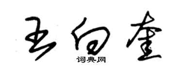 朱錫榮王向奎草書個性簽名怎么寫