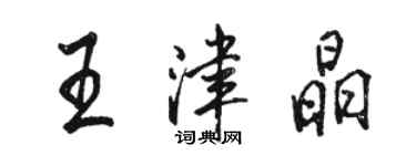 駱恆光王津晶行書個性簽名怎么寫