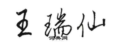 駱恆光王瑞仙行書個性簽名怎么寫