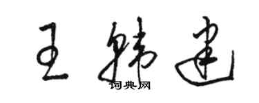 駱恆光王韓建草書個性簽名怎么寫