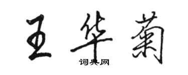 駱恆光王華菊行書個性簽名怎么寫