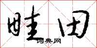 錢沛雲畦田行書怎么寫