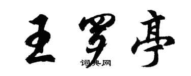胡問遂王羅亭行書個性簽名怎么寫