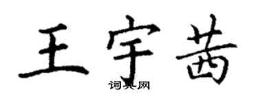 丁謙王宇茜楷書個性簽名怎么寫