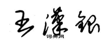 朱錫榮王漢銀草書個性簽名怎么寫