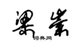 朱錫榮梁崇草書個性簽名怎么寫