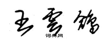 朱錫榮王雲鴿草書個性簽名怎么寫