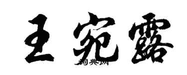 胡問遂王宛露行書個性簽名怎么寫