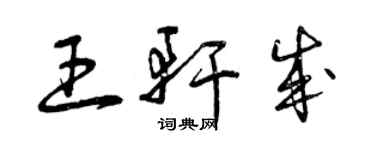 曾慶福王軒成草書個性簽名怎么寫