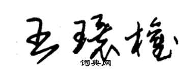 朱錫榮王環權草書個性簽名怎么寫