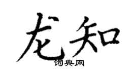 丁謙龍知楷書個性簽名怎么寫