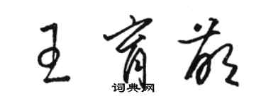 駱恆光王育萌草書個性簽名怎么寫