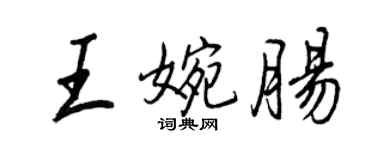 王正良王婉腸行書個性簽名怎么寫