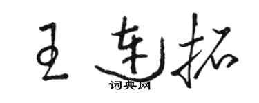 駱恆光王連拓草書個性簽名怎么寫