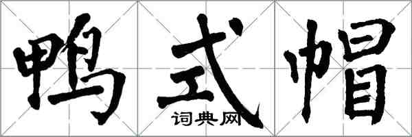 翁闓運鴨式帽楷書怎么寫