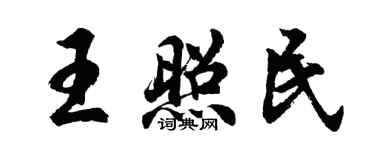 胡問遂王照民行書個性簽名怎么寫
