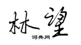 曾慶福林望行書個性簽名怎么寫