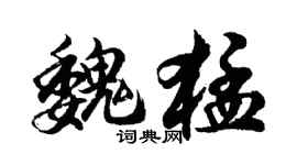 胡問遂魏猛行書個性簽名怎么寫