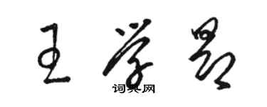 駱恆光王學昂草書個性簽名怎么寫