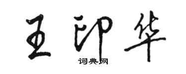 駱恆光王印華行書個性簽名怎么寫