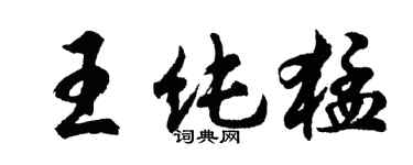 胡問遂王純猛行書個性簽名怎么寫