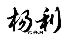 胡問遂楊利行書個性簽名怎么寫