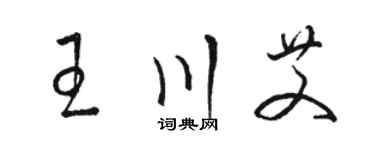 駱恆光王川艾草書個性簽名怎么寫