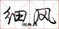 龐中華細風行書怎么寫