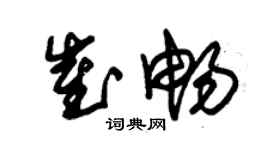 朱錫榮崔暢草書個性簽名怎么寫