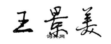 曾慶福王景美行書個性簽名怎么寫