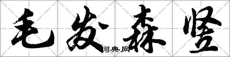 胡問遂毛髮森豎行書怎么寫