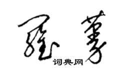 梁錦英羅蔓草書個性簽名怎么寫