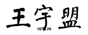 翁闓運王宇盟楷書個性簽名怎么寫