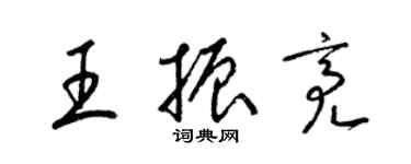 梁錦英王振亮草書個性簽名怎么寫