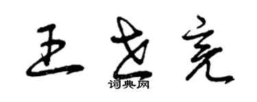 曾慶福王世亮草書個性簽名怎么寫