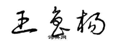 曾慶福王魯楊草書個性簽名怎么寫