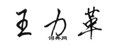 駱恆光王力革行書個性簽名怎么寫