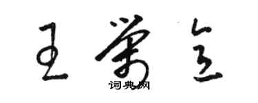 駱恆光王榮意草書個性簽名怎么寫