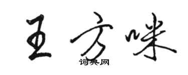 駱恆光王方咪行書個性簽名怎么寫