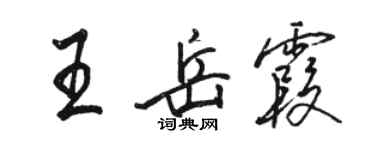駱恆光王岳霞行書個性簽名怎么寫