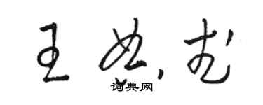 駱恆光王典武草書個性簽名怎么寫