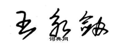 朱錫榮王永劍草書個性簽名怎么寫