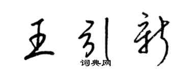 梁錦英王引新草書個性簽名怎么寫
