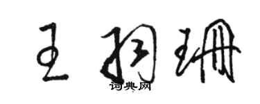 駱恆光王羽珊草書個性簽名怎么寫