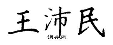 丁謙王沛民楷書個性簽名怎么寫
