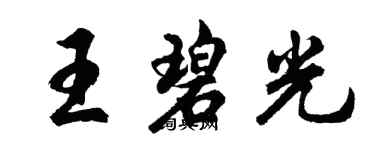 胡問遂王碧光行書個性簽名怎么寫