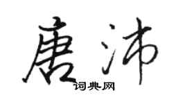 駱恆光唐沛行書個性簽名怎么寫