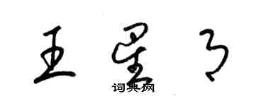 梁錦英王星月草書個性簽名怎么寫