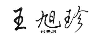 駱恆光王旭珍行書個性簽名怎么寫
