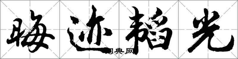 胡問遂晦跡韜光行書怎么寫